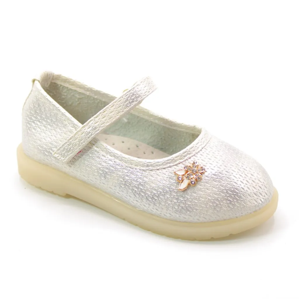 Детские весенние туфли белого цвета MEITESI BS03-1519