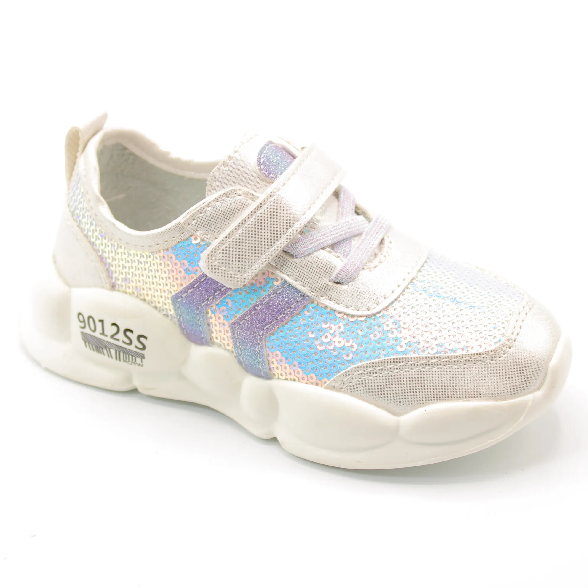 Детские весенние кроссовки серебряного цвета YTOP BS03-2068