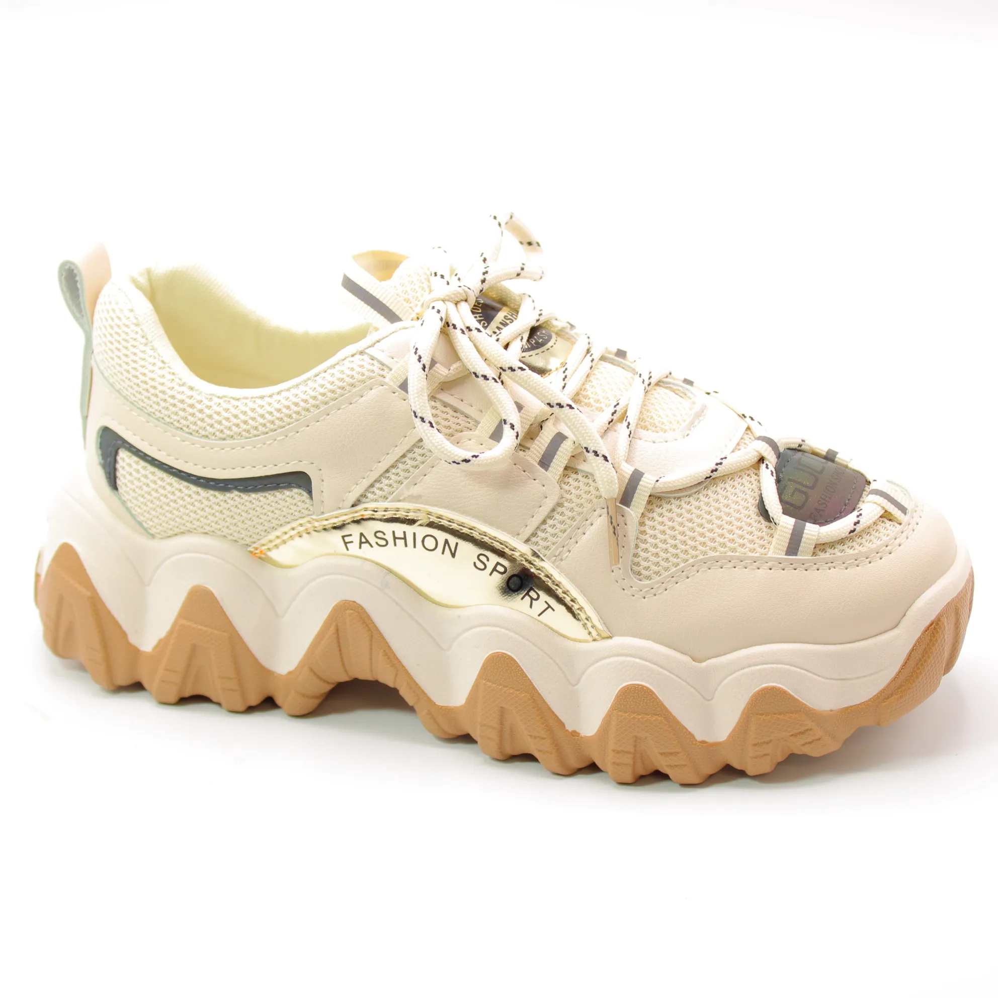 Женские весенние кроссовки бежевого цвета SITUO BS06-97