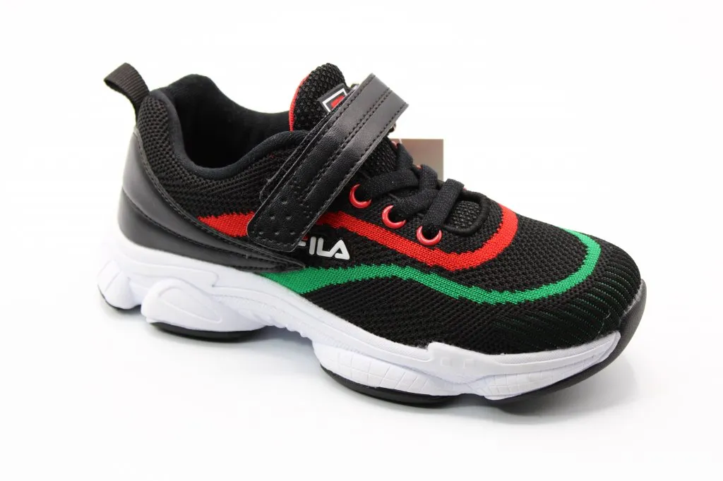 Детские весенние кроссовки черного цвета FILA BS03-168