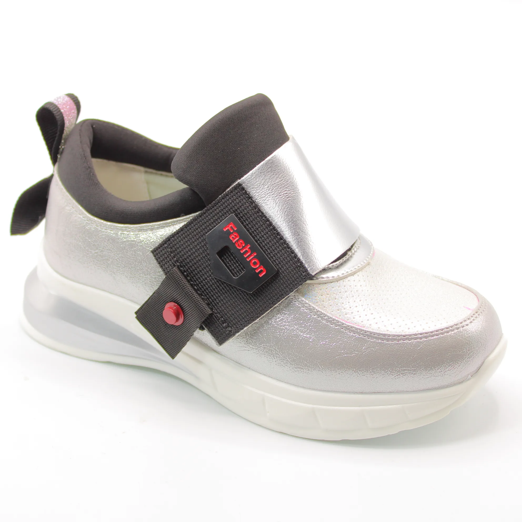 Детские весенние кроссовки серебряного цвета TOM.MIKI BS03-2052