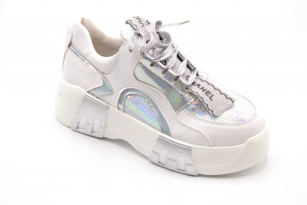 Женские весенние кроссовки белого цвета POPULAR FASHION BS02-2337