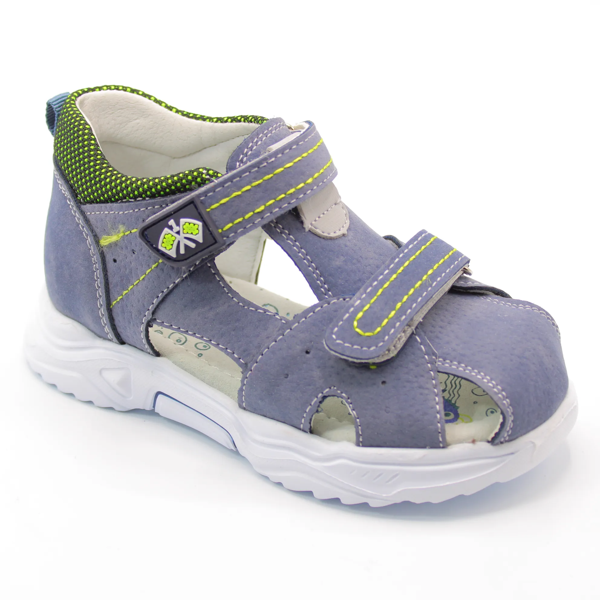 Детские весенние босоножки серого цвета MEITESI BS06-66