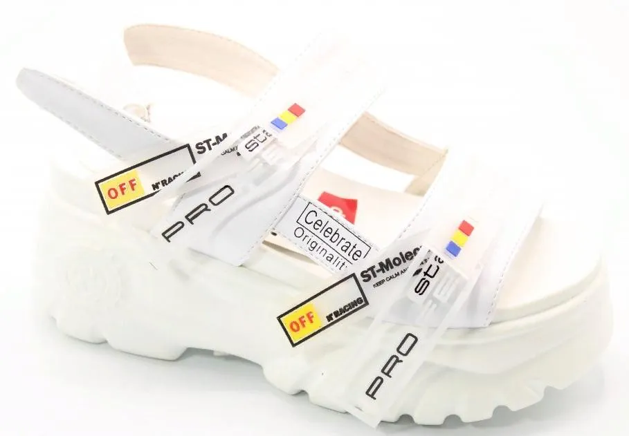 Женские летние босоножки белого цвета EIFFELLO BS02-4165