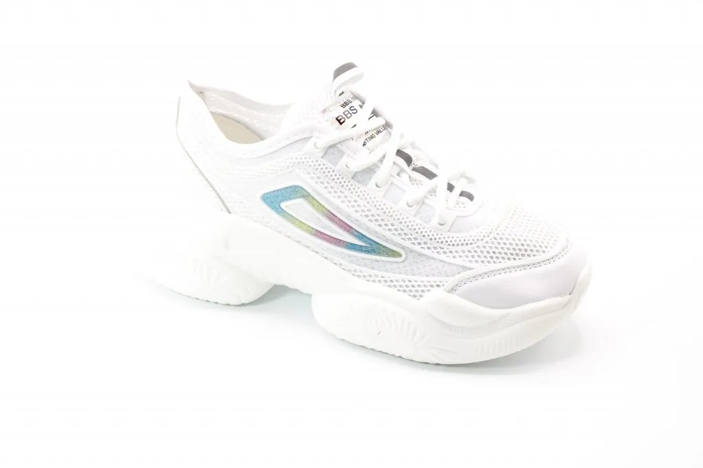 Женские летние кроссовки белого цвета POPULAR FASHION BS02-2174