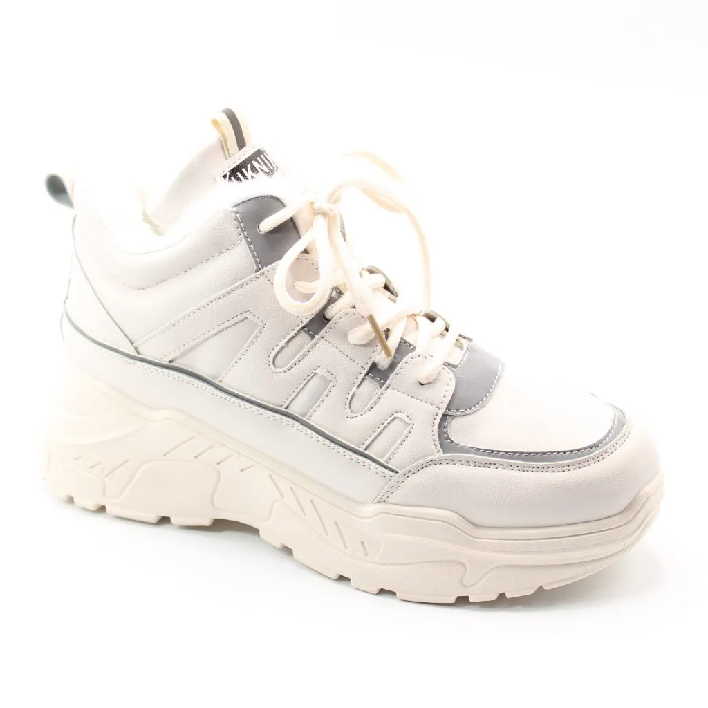 Женские зимние кроссовки бежевого цвета POPULAR FASHION BS02-564