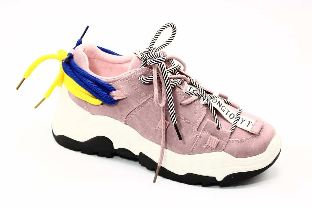 Женские осенние кроссовки розового цвета DINO ALBAT BS02-3325