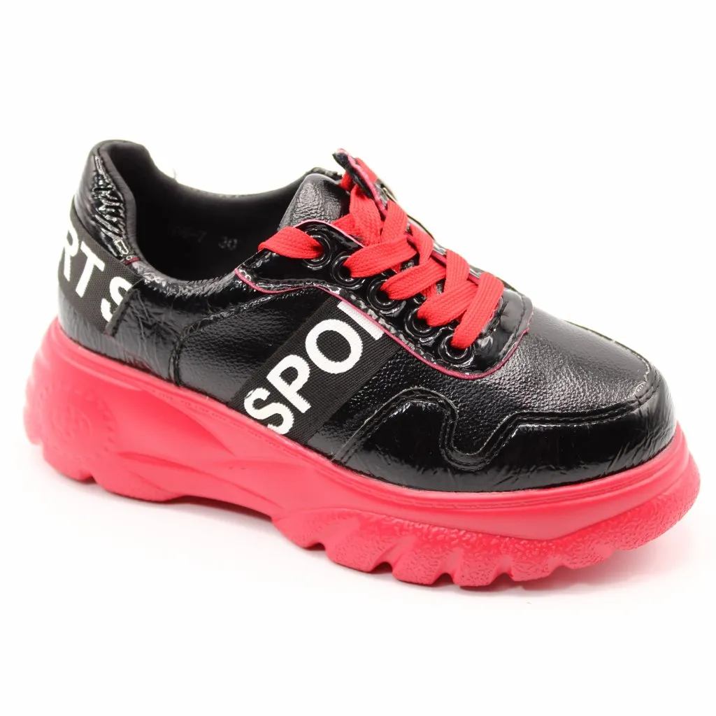 Детские весенние ботинки черного цвета MEITESI BS06-26