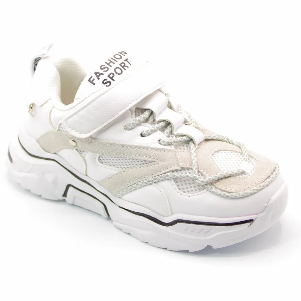 Детские весенние кроссовки белого цвета SLV BS03-2018