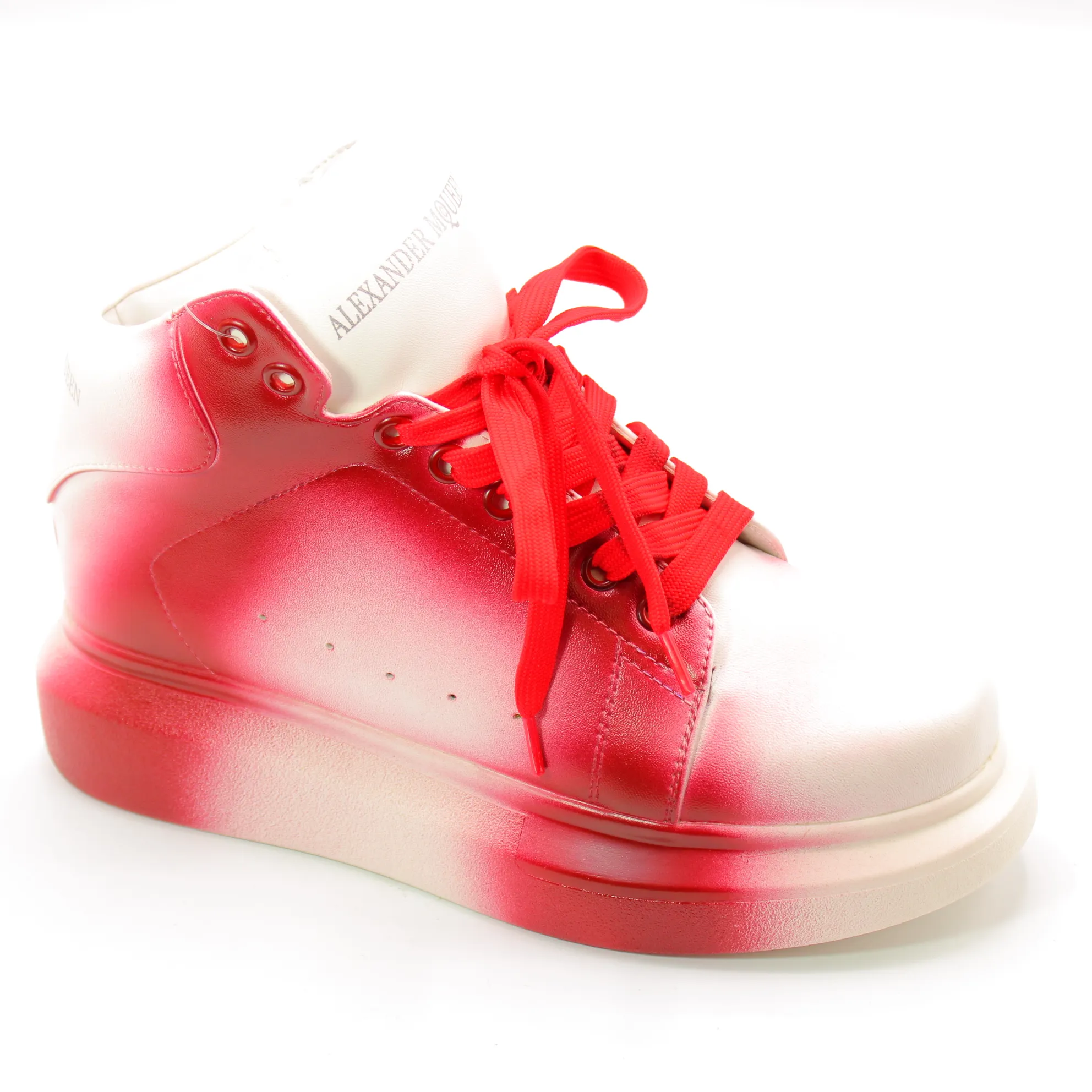 Женские весенние кроссовки бордового цвета ALEXANDER MCQUEEN BS01-111