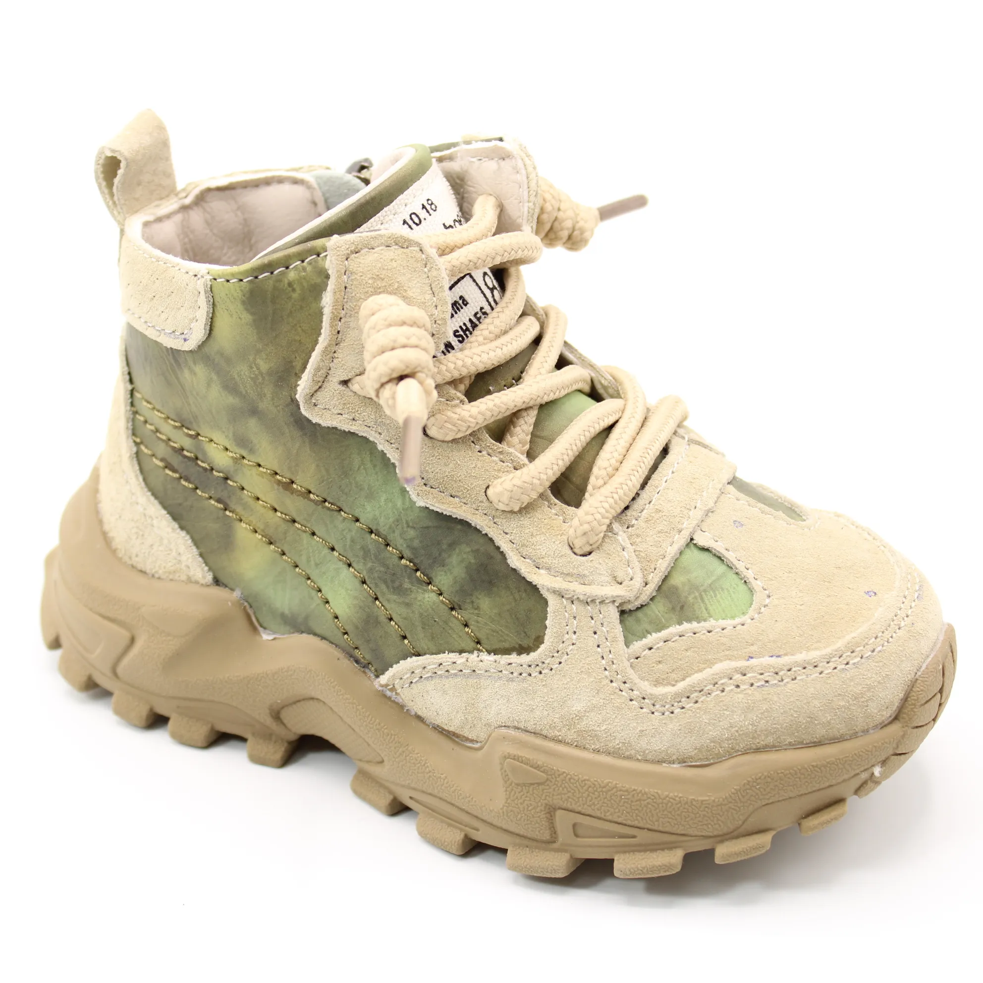 Детские весенние кроссовки зеленого цвета КАПИТОШКА BS03-2046