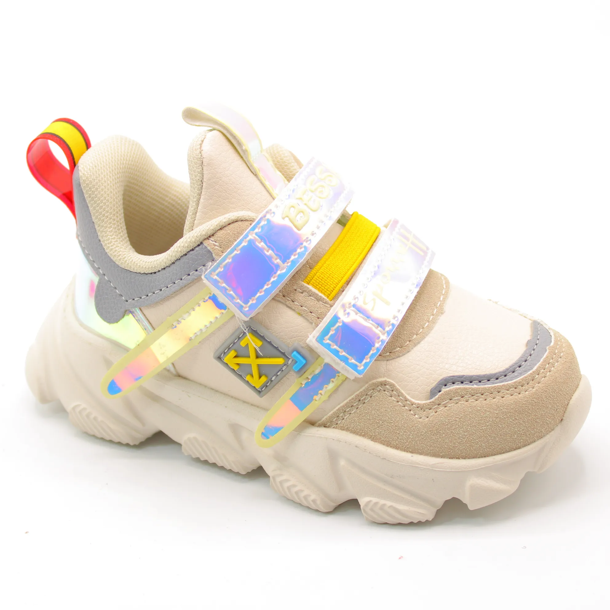 Детские весенние кроссовки бежевого цвета BESSKY BS06-88