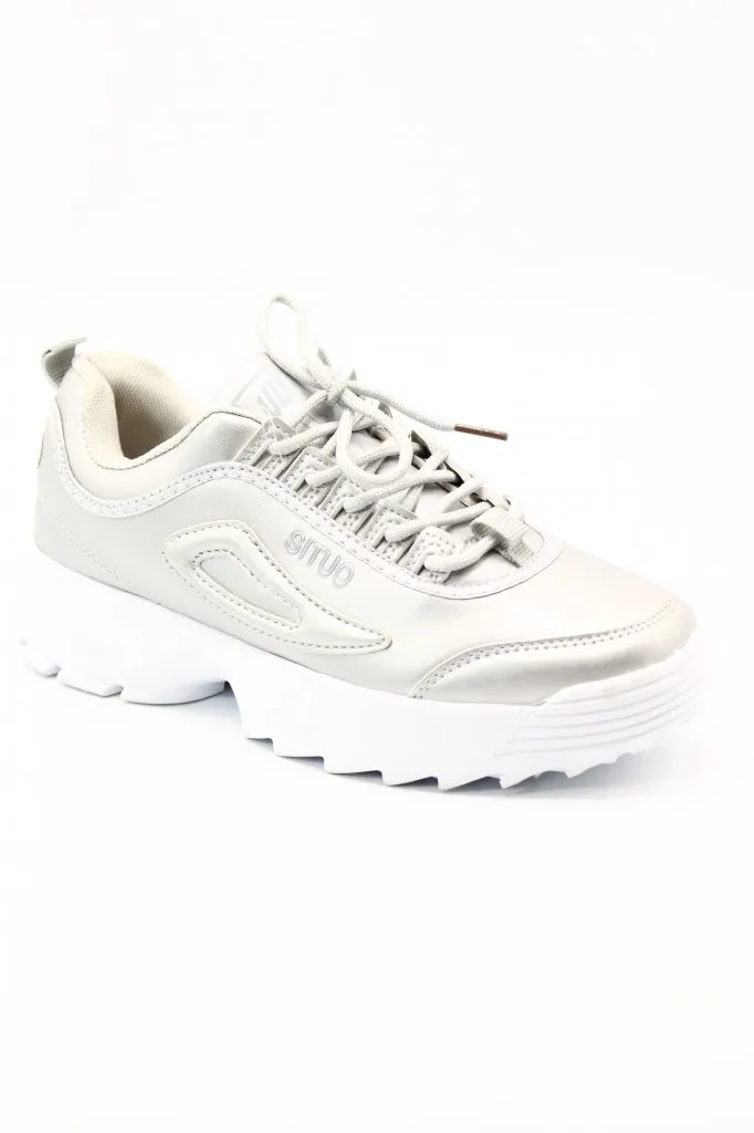 Женские летние кроссовки серебряного цвета SITUO BS02-552