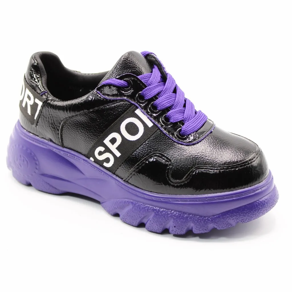 Детские весенние ботинки черного цвета MEITESI BS06-27