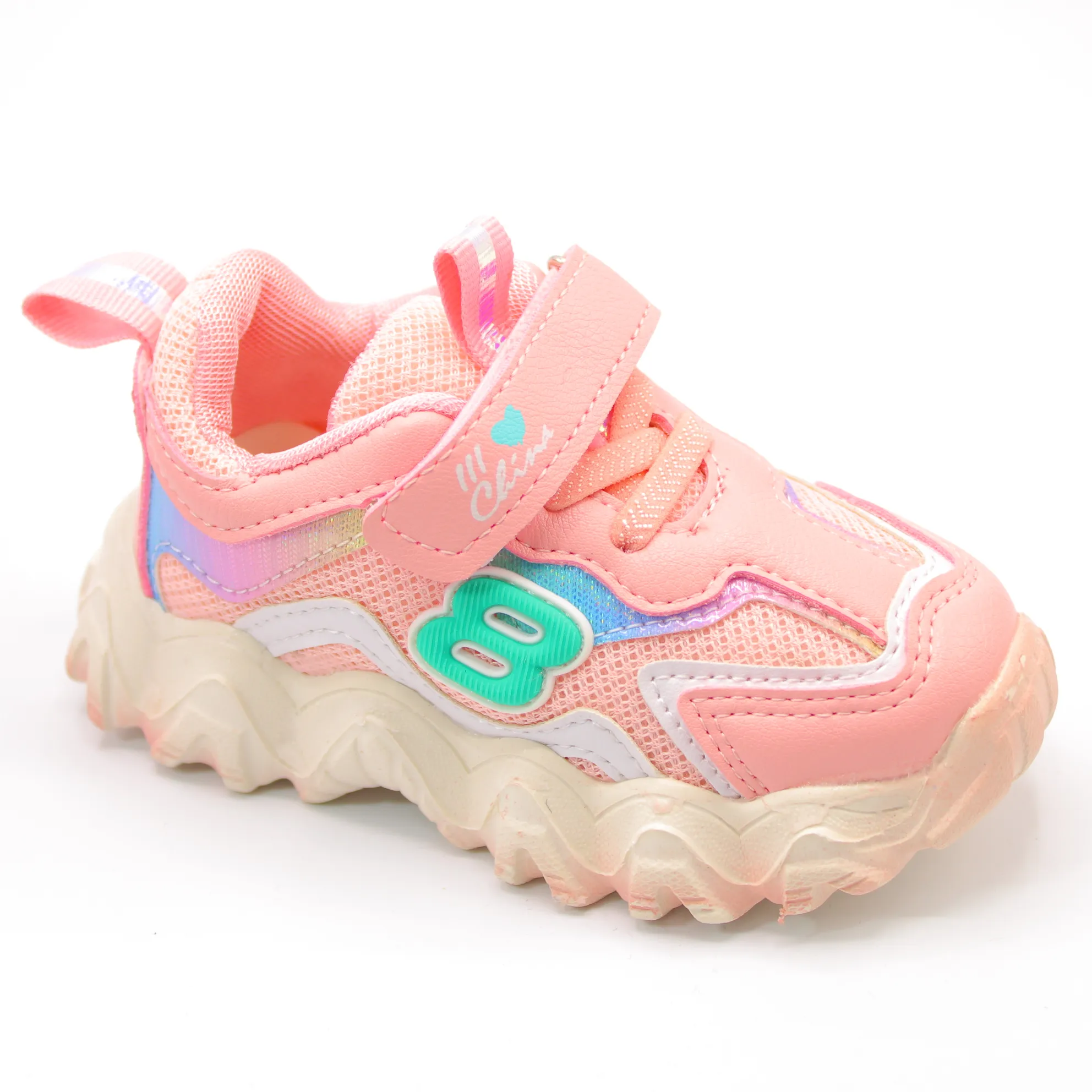 Детские весенние кроссовки розового цвета SLV BS03-2037