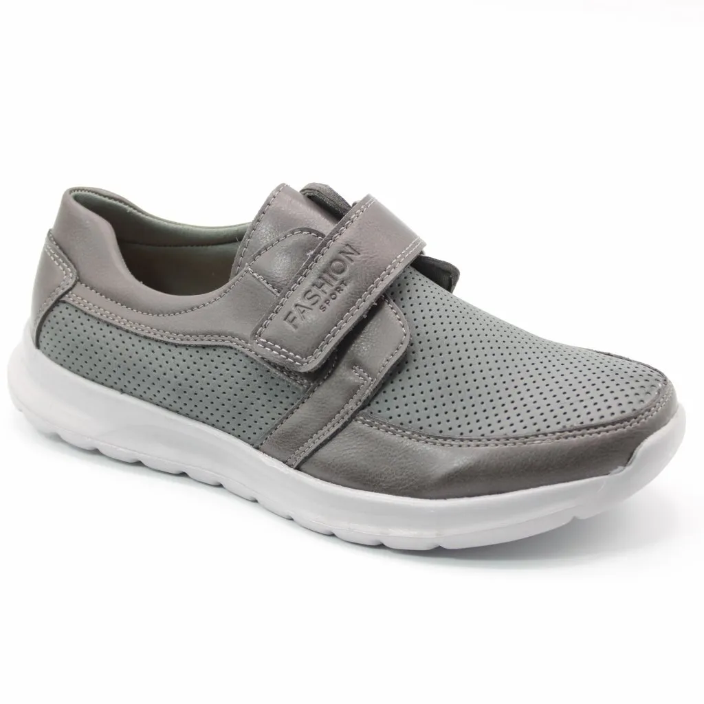 Детские весенние туфли серого цвета MEITESI BS03-2009