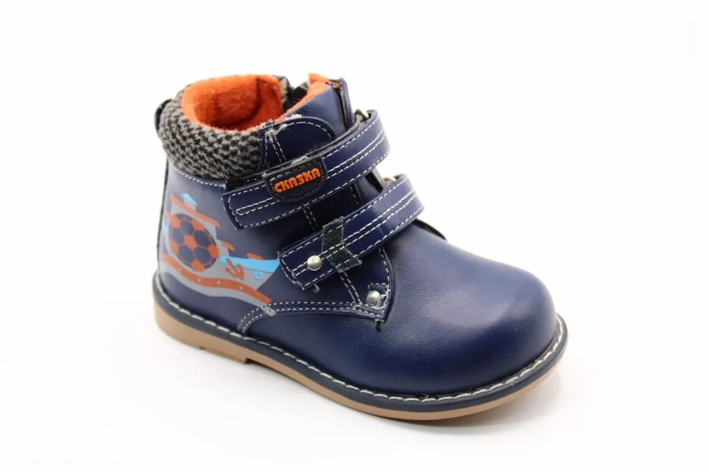 Детские весенние ботинки синего цвета СКАЗКА BS03-258