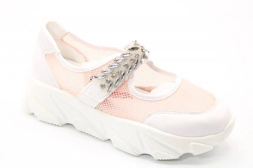 Женские весенние кроссовки розового цвета BOTTICO BS02-2179