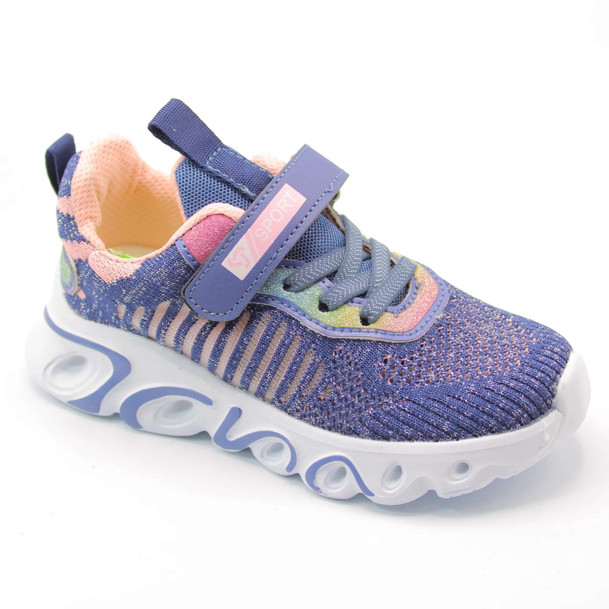 Детские весенние кроссовки синего цвета MEITESI BS06-78