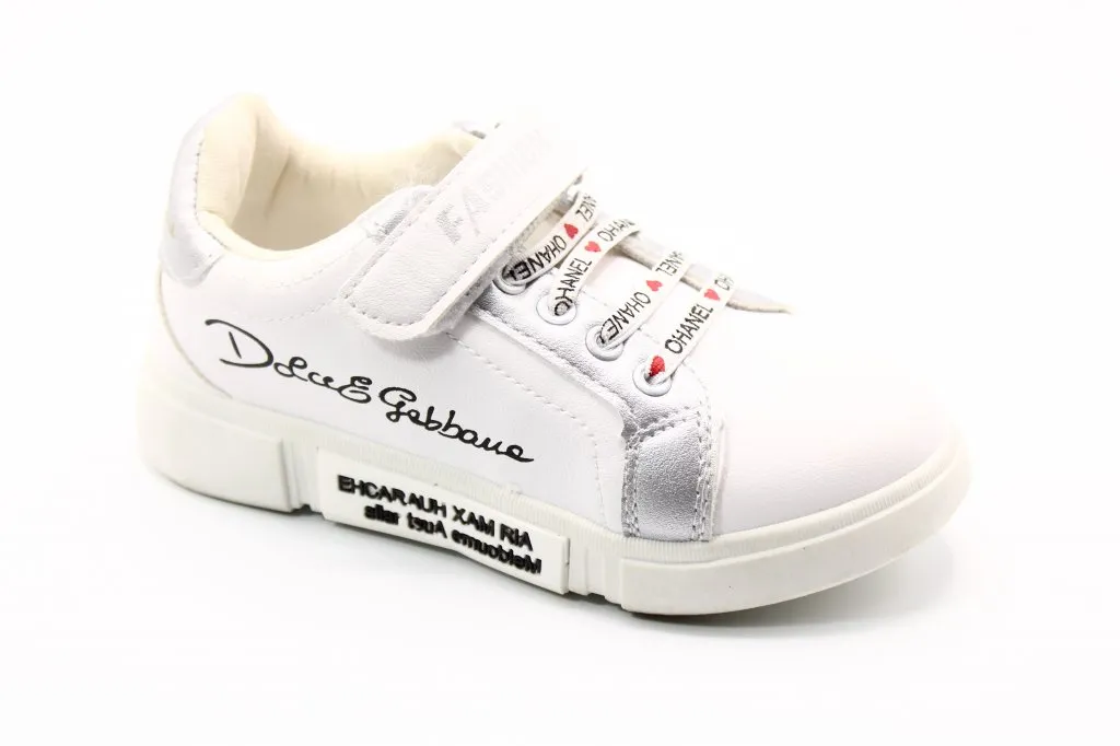 Детские весенние кроссовки белого цвета CAMILLE BS03-163