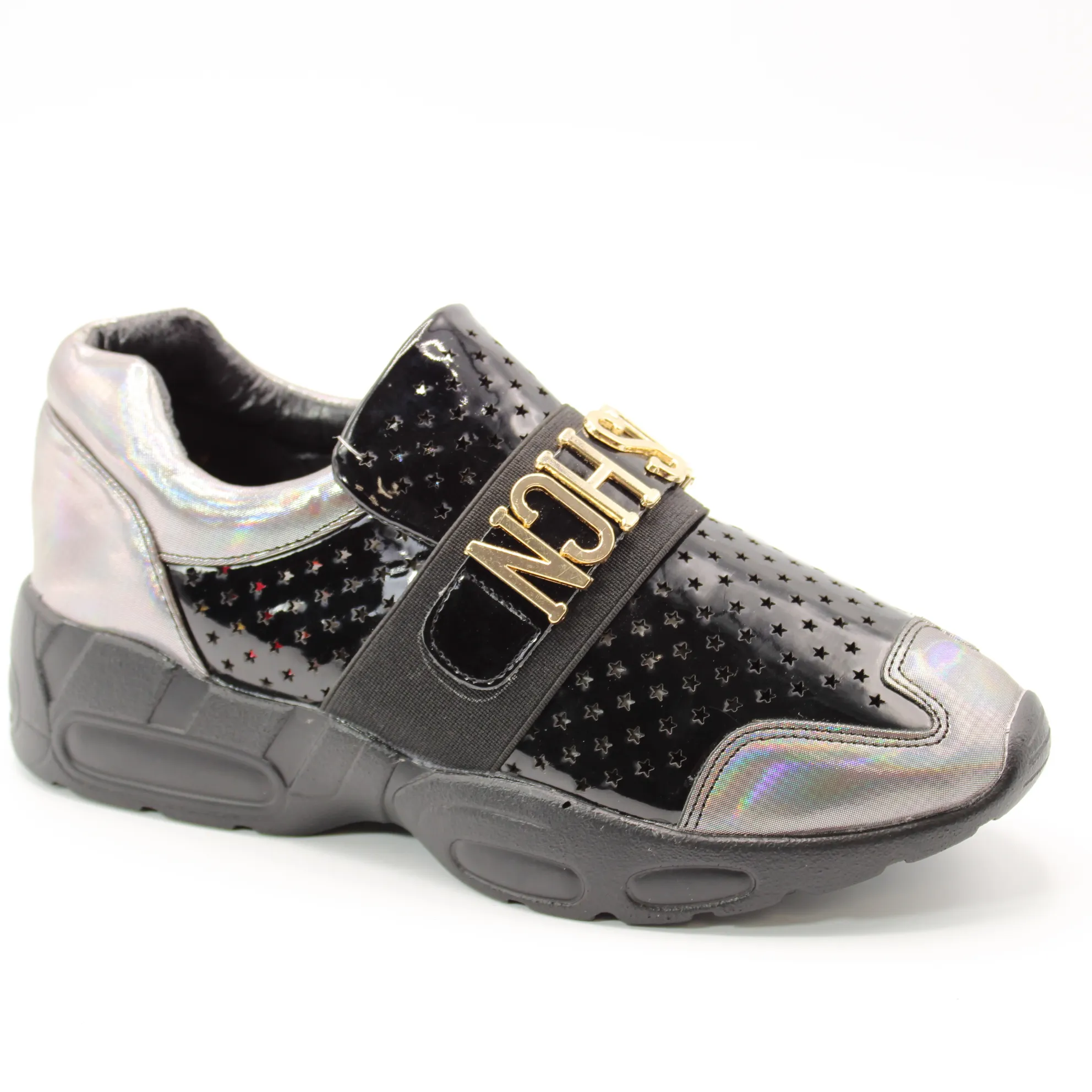 Женские весенние кроссовки черного цвета SAMDECE BS01-74