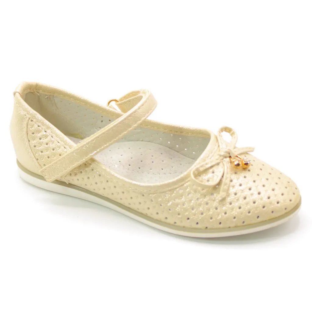 Детские весенние туфли бежевого цвета MEITESI BS03-1525