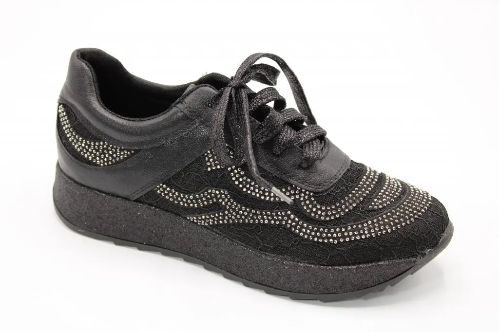 Женские весенние кроссовки черного цвета ADMLIS BS02-2199