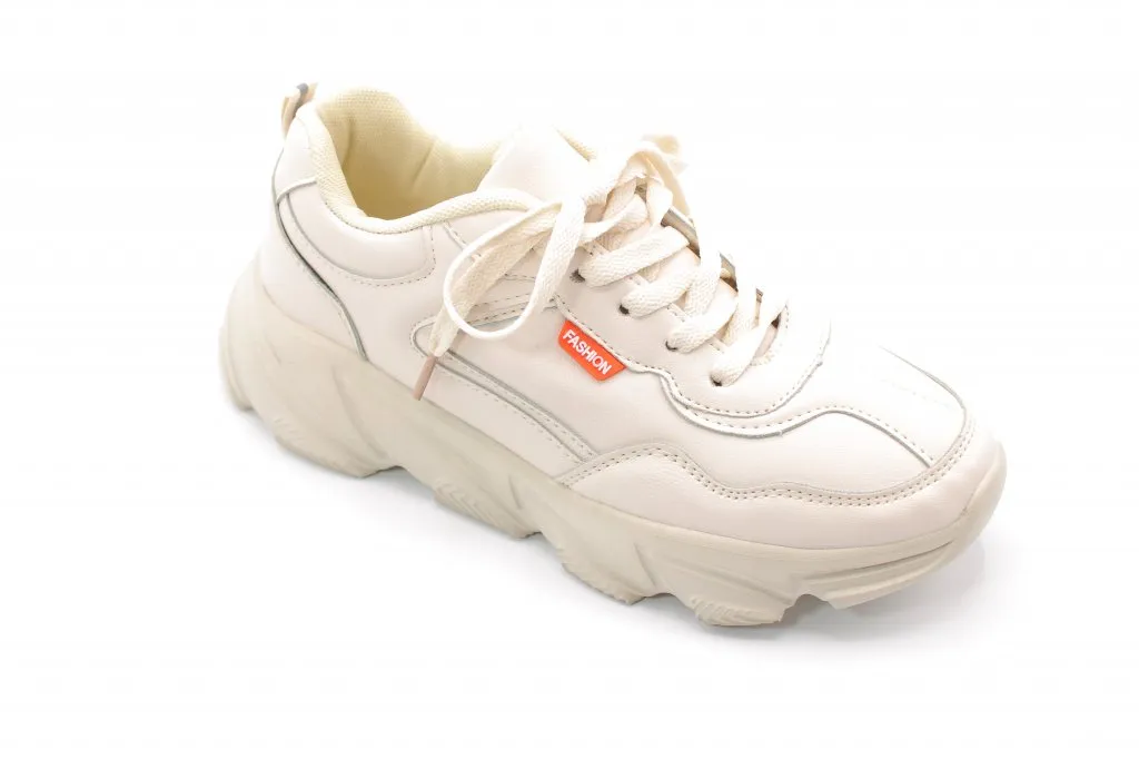 Женские осенние кроссовки бежевого цвета EX-TIM BS02-3218