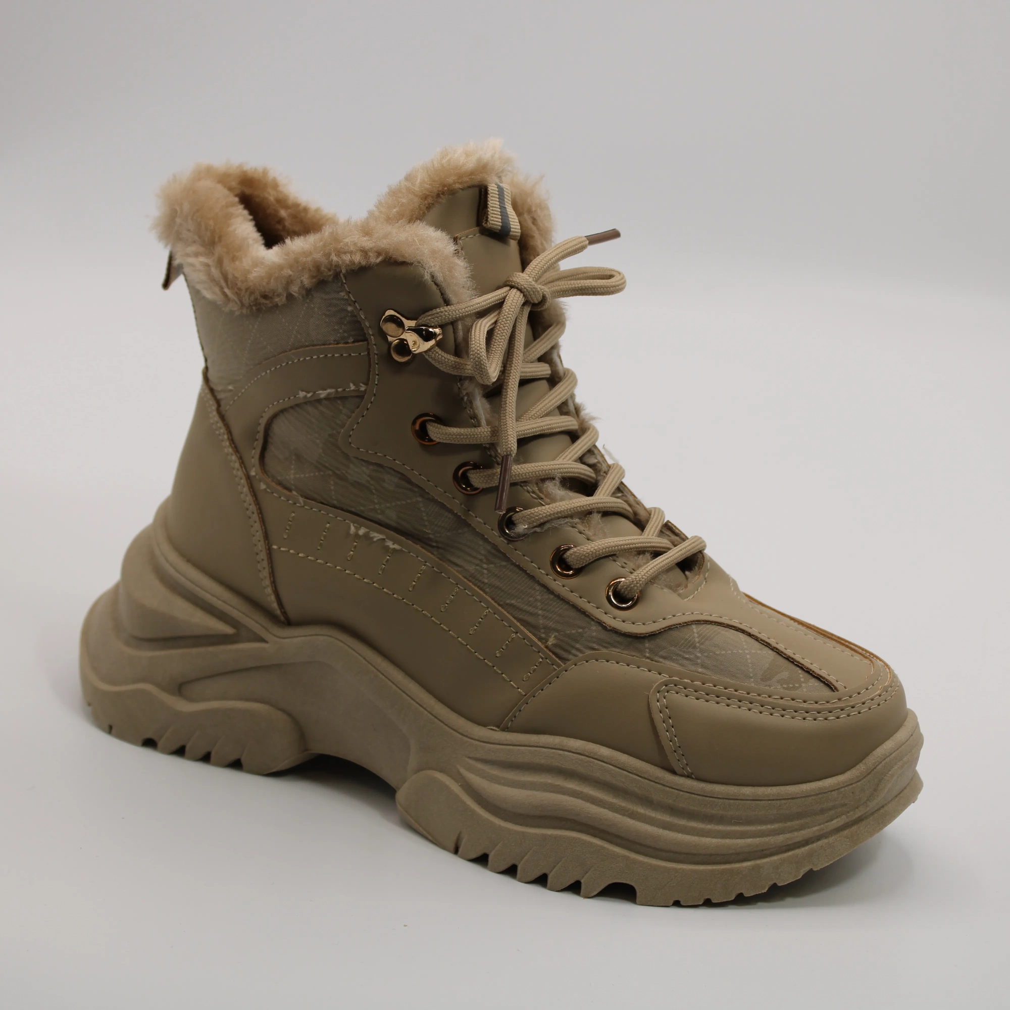 Женские кроссовки бежевого цвета SANYIDIN BS02-1296