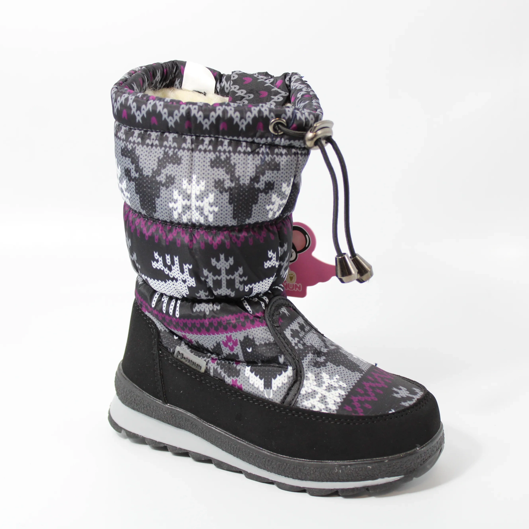 Детские зимние дутики черного цвета М.МИЧИ BS06-487