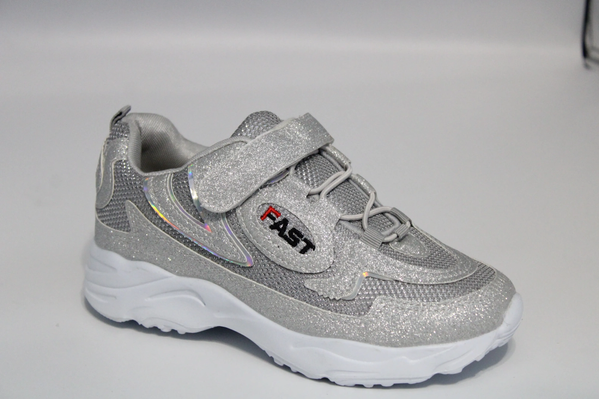 Детские весенние кроссовки серебряного цвета JONG.GOLF BS06-509