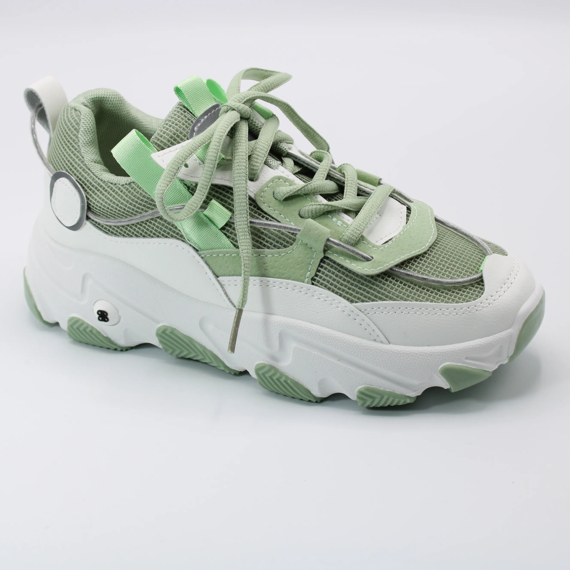 Женские весенние кроссовки зеленого цвета ZEQI BS02-749