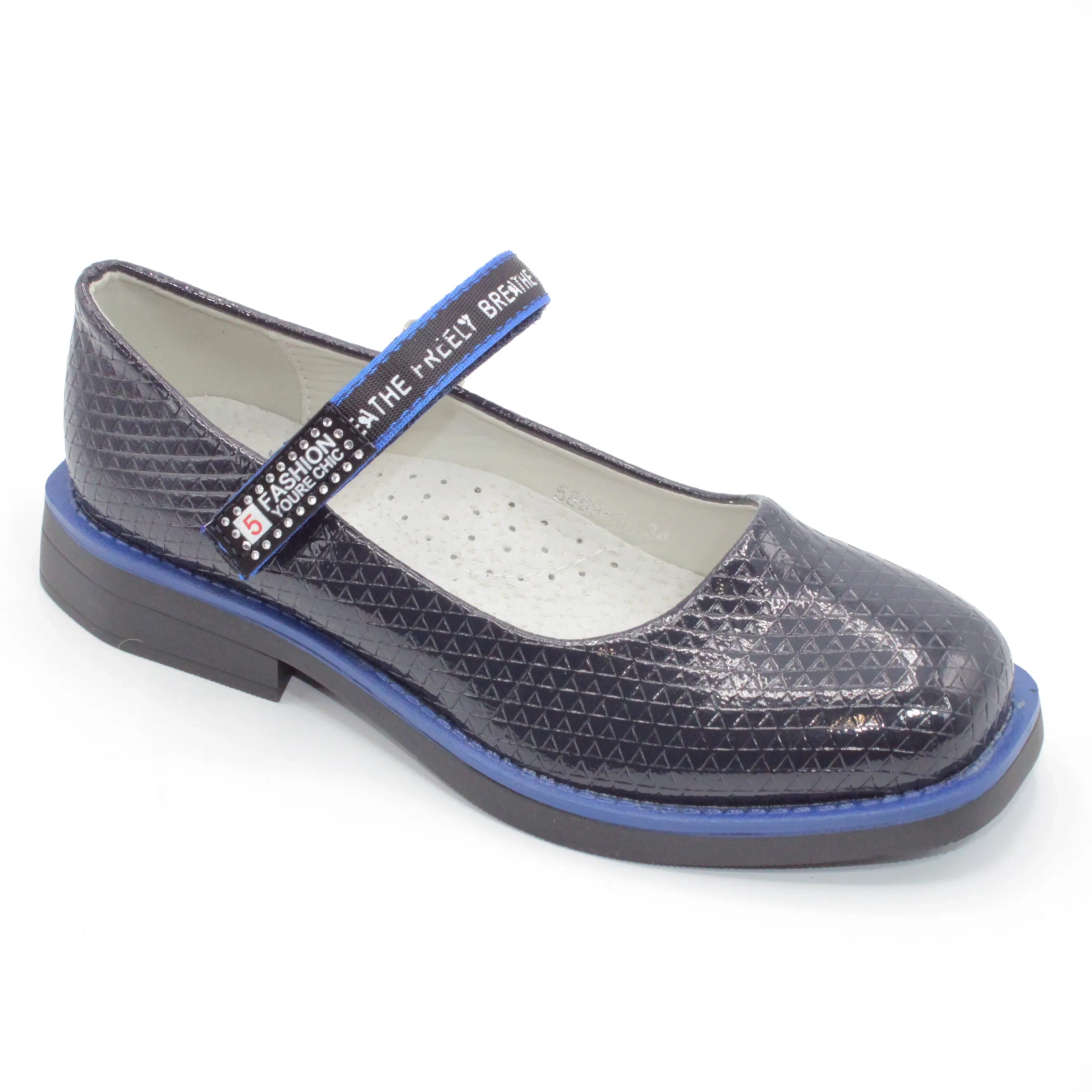 Детские туфли черного цвета BOYS AND GIRLS BS06-816