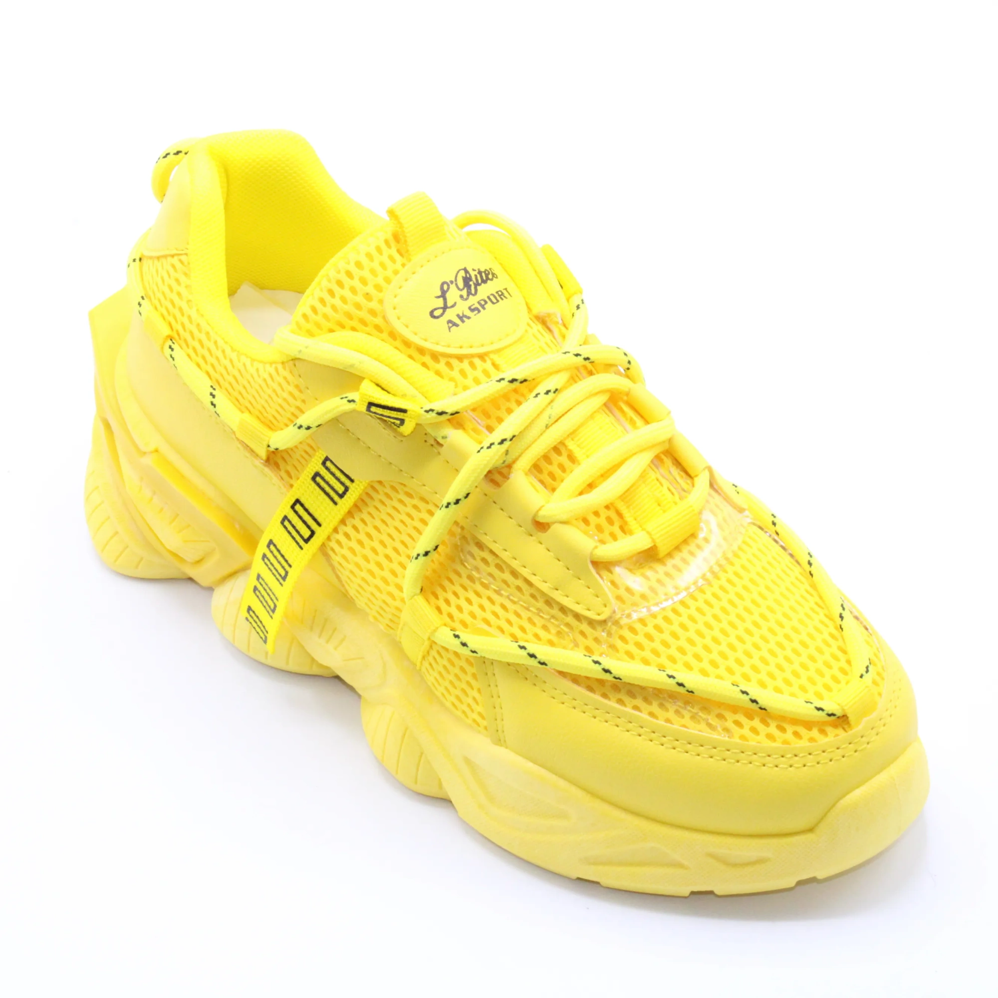 Женские весенние кроссовки желтого цвета MEGER BS02-1035