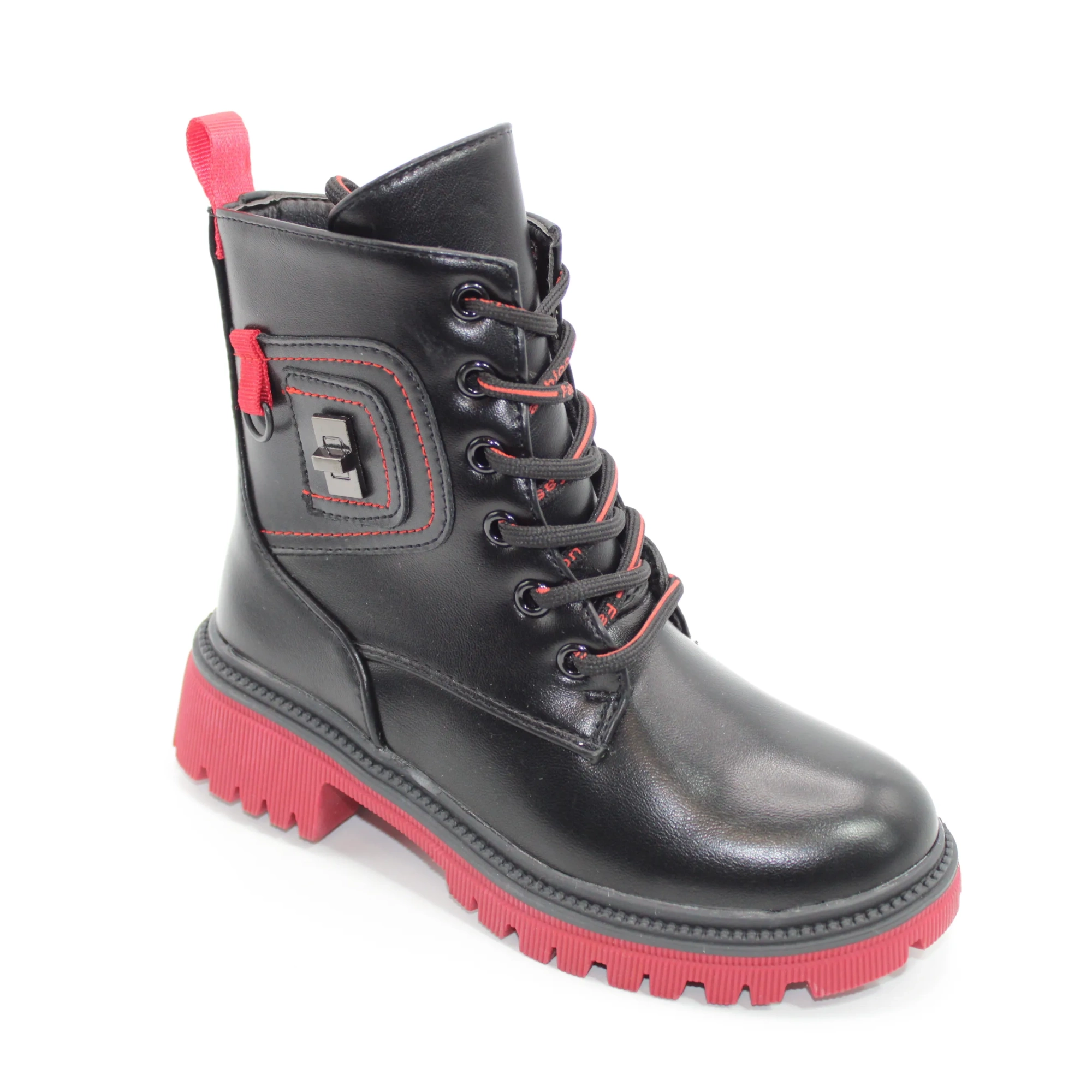 Детские ботинки черного цвета YTOP BS05-390