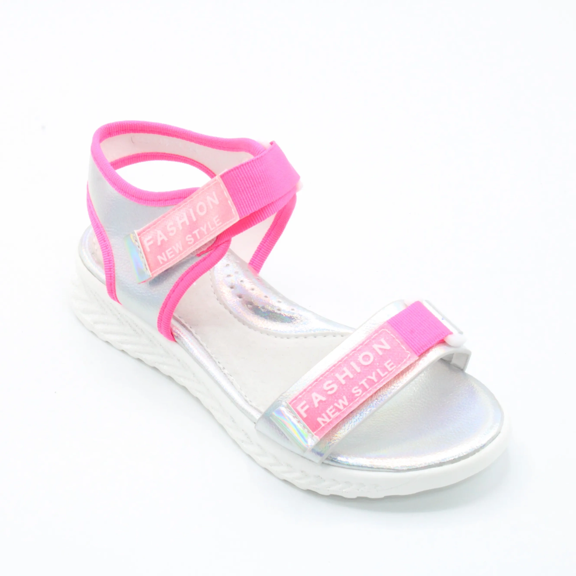 Детские летние босоножки серебряного цвета JONG.GOLF BS05-189