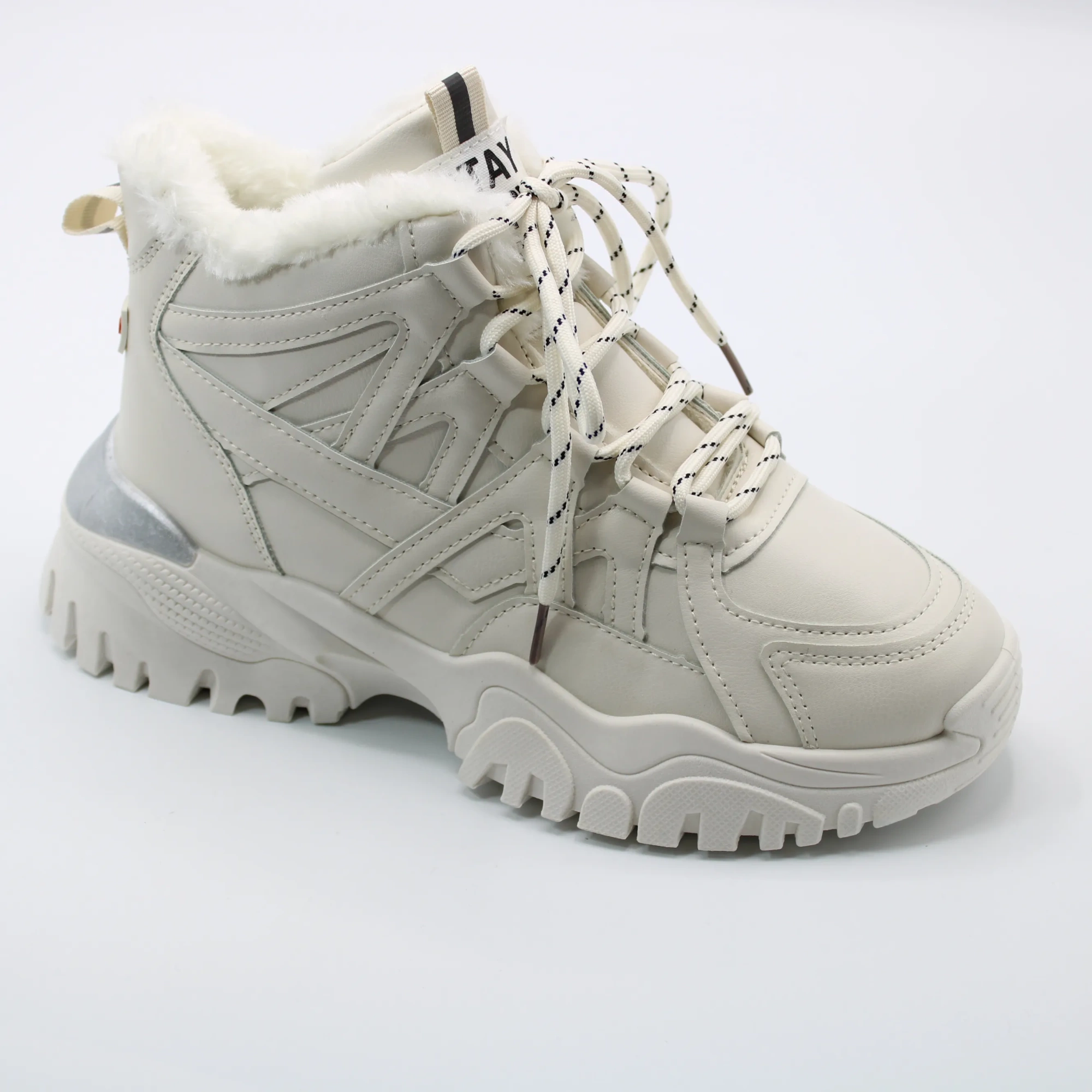 Женские зимние кроссовки бежевого цвета NIKE BS02-931