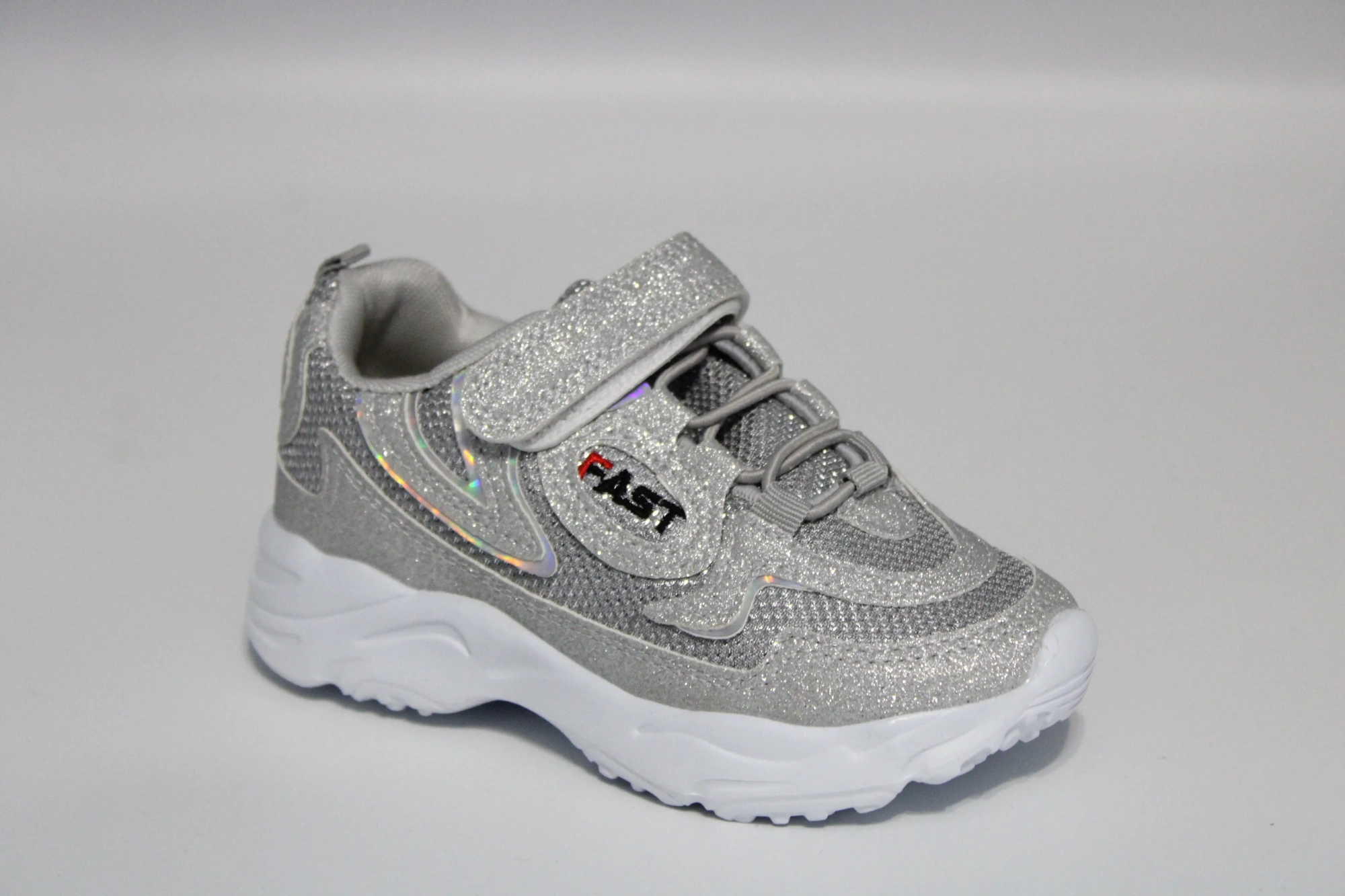 Детские весенние кроссовки серебряного цвета JONG.GOLF BS03-2477