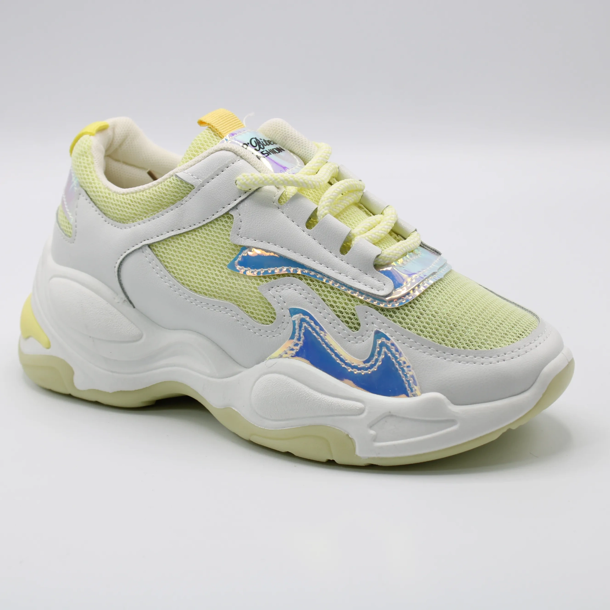 Женские весенние кроссовки желтого цвета HUALIR BS01-602