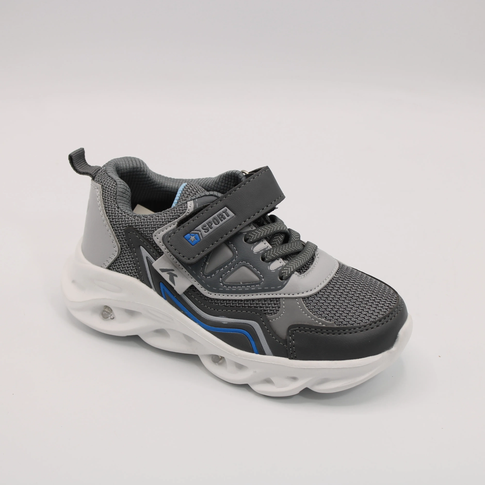 Детские кроссовки серого цвета МИКАСА BS05-993