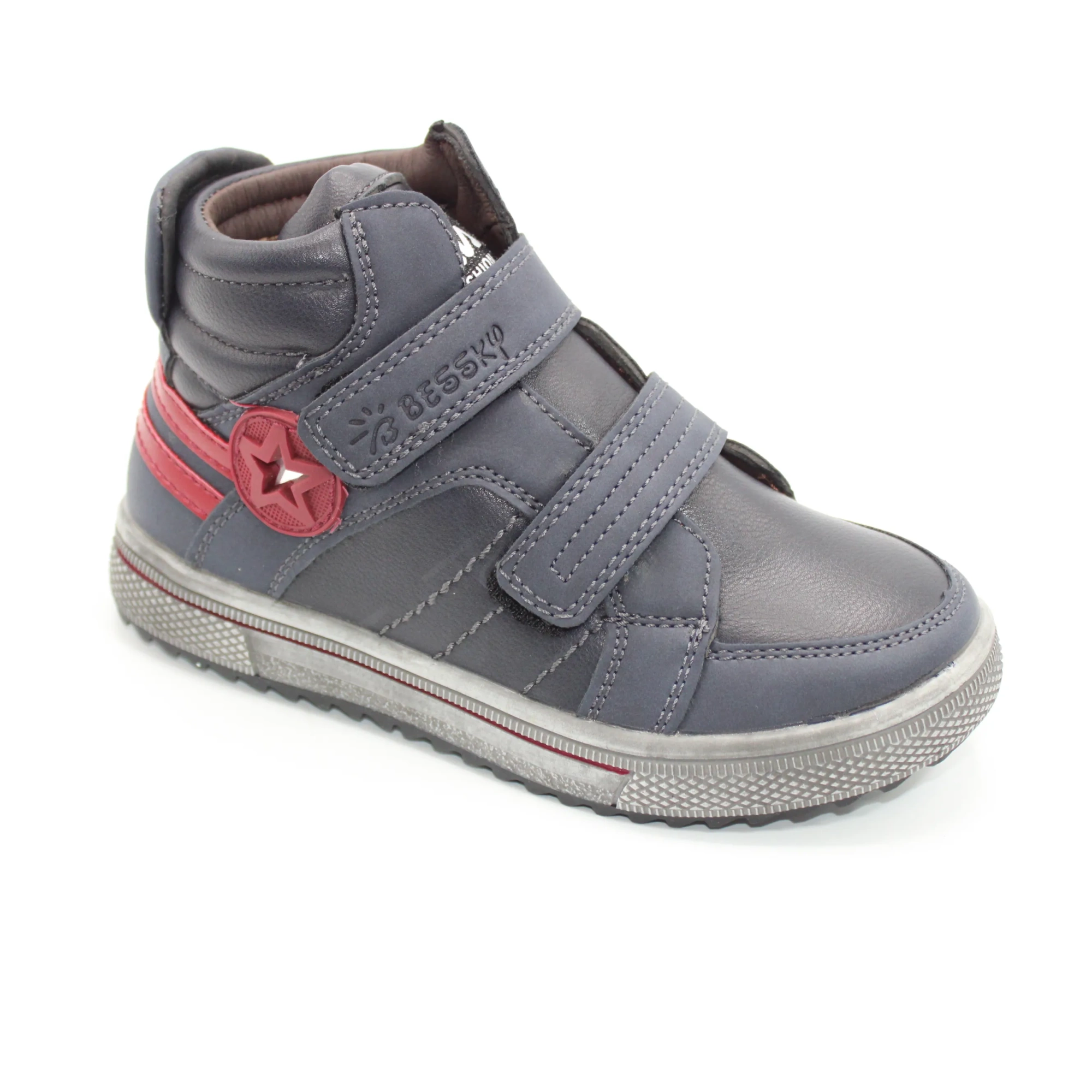Детские ботинки серого цвета BESSKY BS06-909