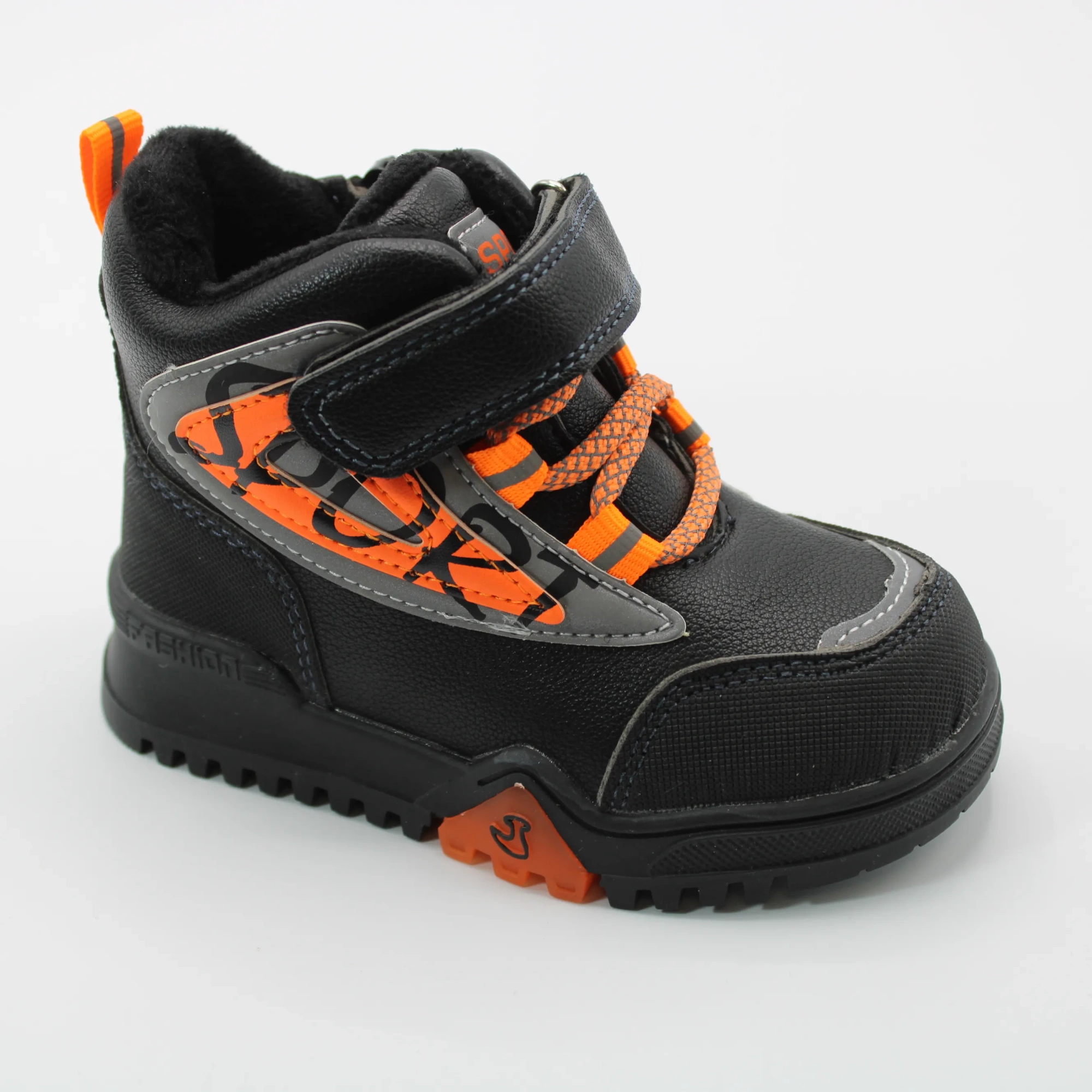 Детские осенние ботинки черного цвета КОЛОБОК BS03-2388