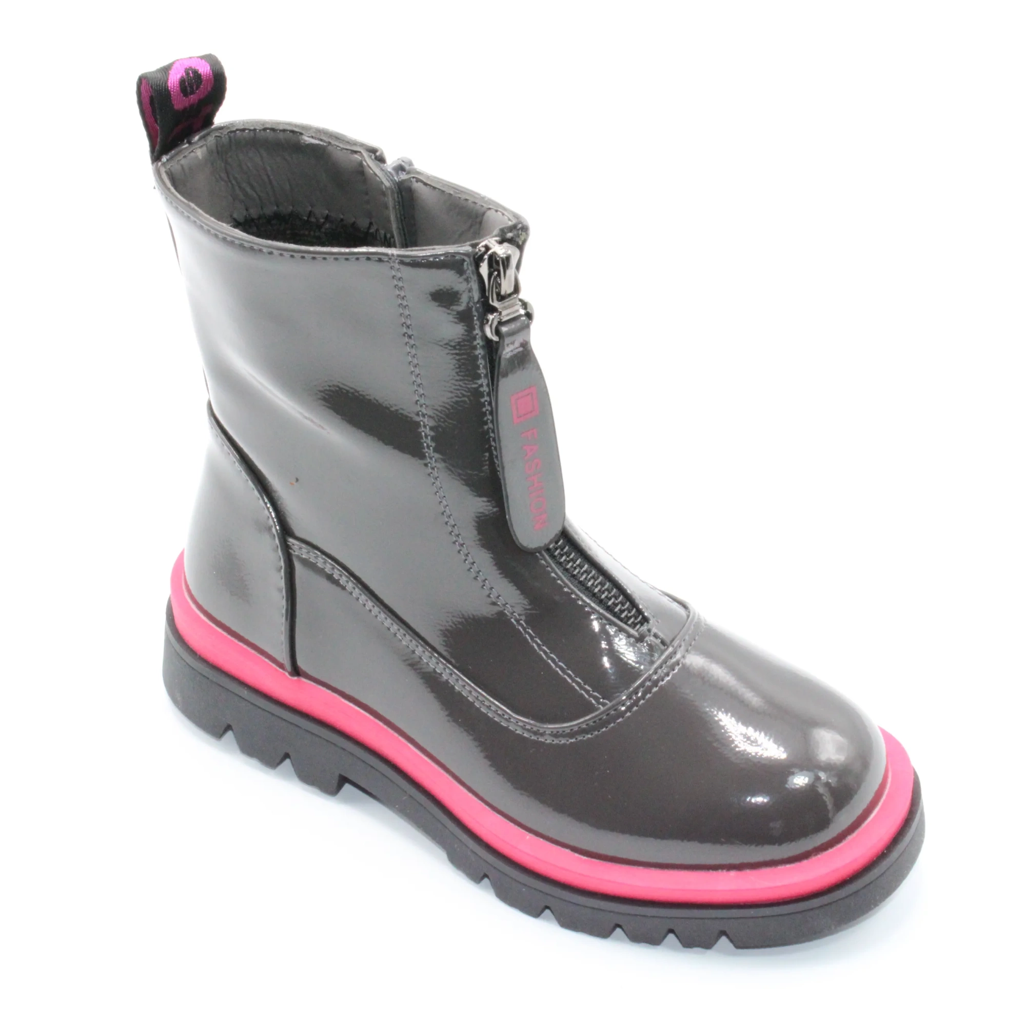 Детские весенние ботинки серого цвета BESSKY BS05-26