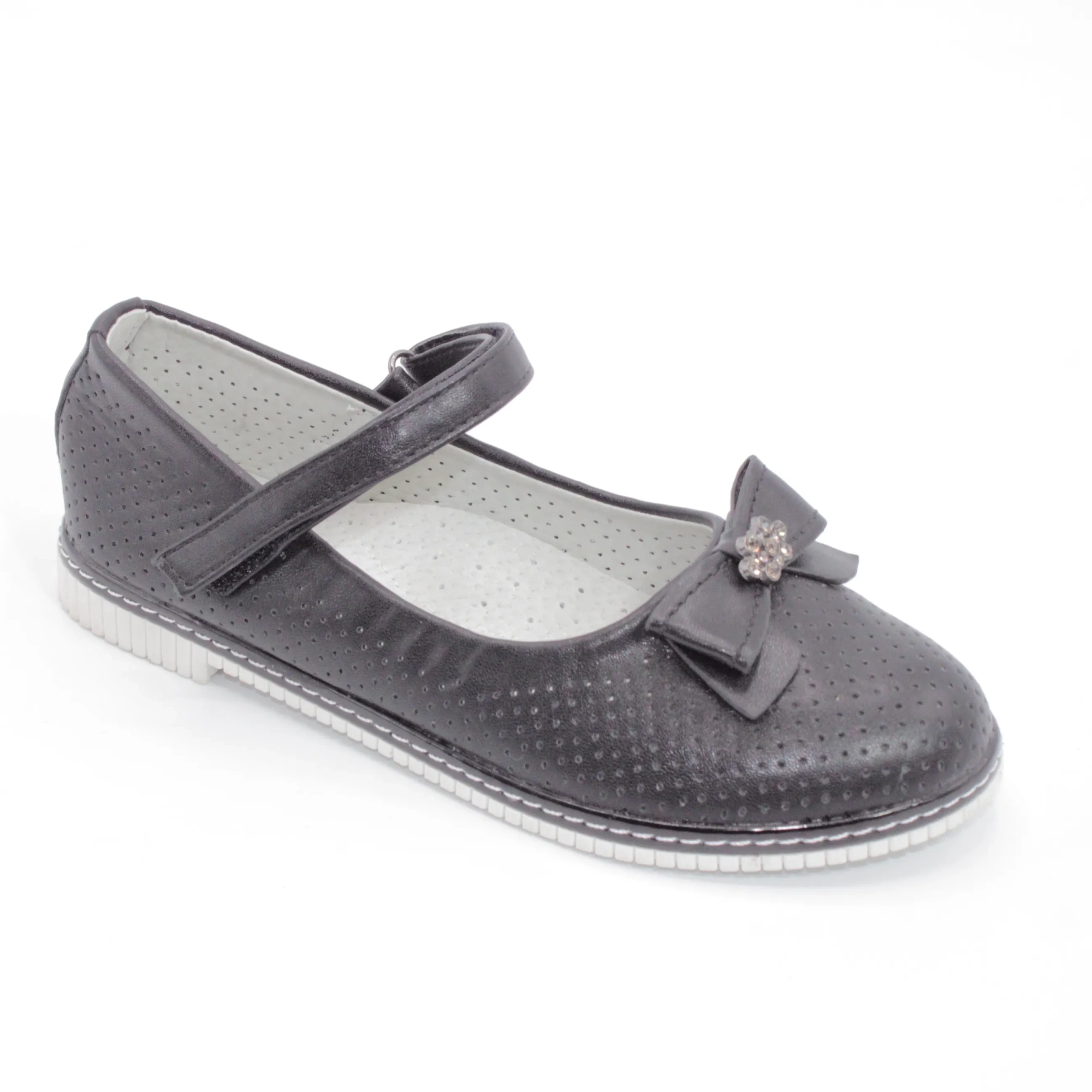 Детские туфли черного цвета МИКАСА BS03-2719