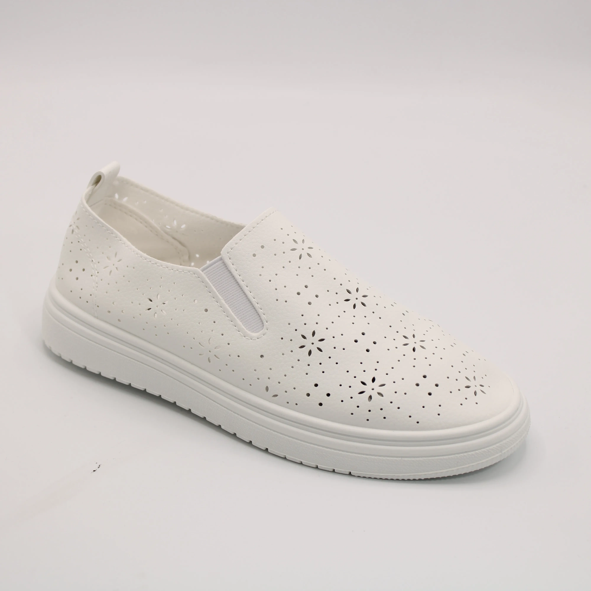 Женские слипоны белого цвета белого цвета SANYIDIN BS02-1459